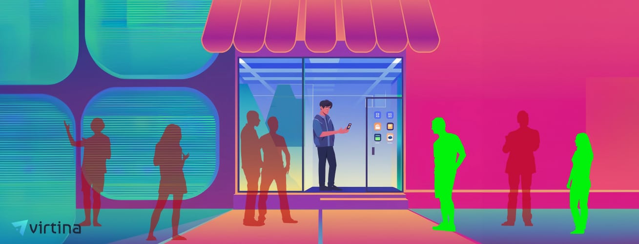 Illustration of filtering ideal customers from general traffic in an eCommerce store