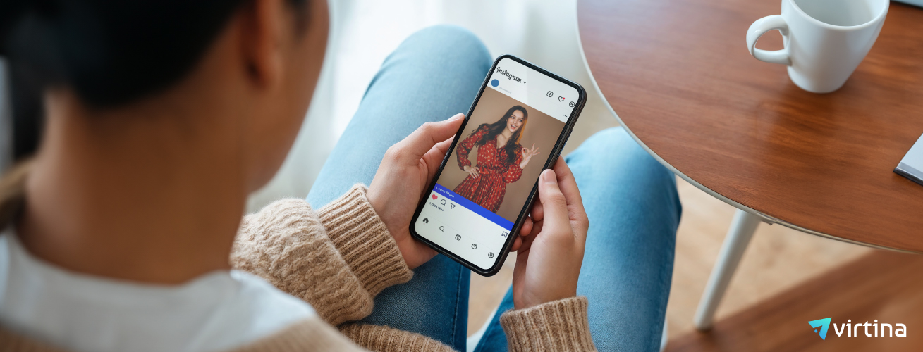 Shopper uses AI chat on a phone to complete a purchase