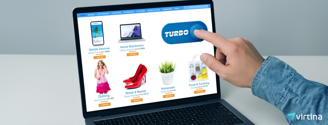 Human enabling a turbo mode to improve WooCommerce store loading speed